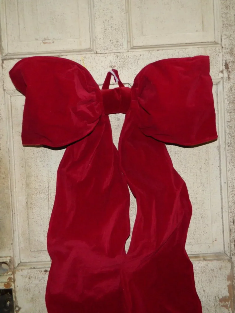 POTTERY BARN Oversized Bow Tree Topper-Red-OPEN BOX